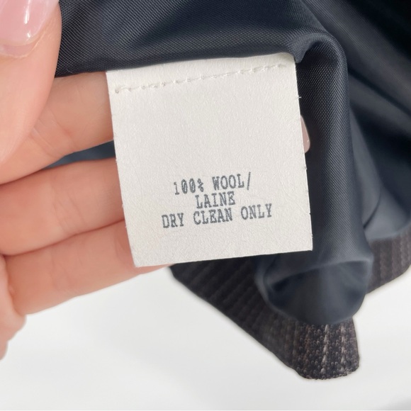 Lafayette 148 New York Gray Blue Pinstripe Wool Blazer Jacket Size 8 Metallic - Picture 5 of 7
